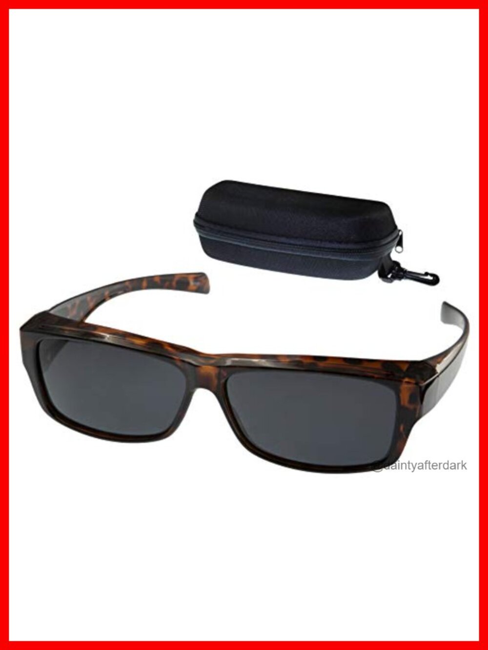 Polarized Wear Over Glasses Wraparound Sunglasses with Case